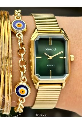 ساعت مچی سبز زنانه 31-34 میلی متر Ferrucci - کد 876193256