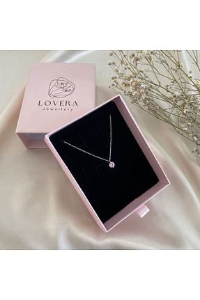 گردنبند نقره صورتی زنانه 925 عیار Lovera Jewellery - کد 876218108