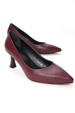 کفش استایلیتو زرشکی پاشنه نازک Liza Shoes - کد 876278246