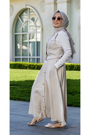 لباس مجلسی حجاب زنانه یقه نامتقارن RENGARENG - کد 876289591
