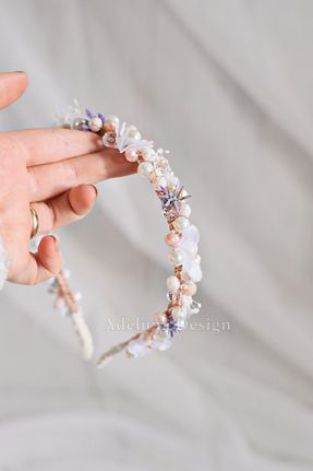 تاج بژ زنانه سنگ کریستال Tasarım - کد 876319725