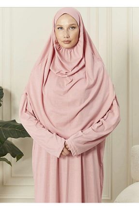 لباس حجاب صورتی زنانه رگولار Genel Markalar - کد 876336356