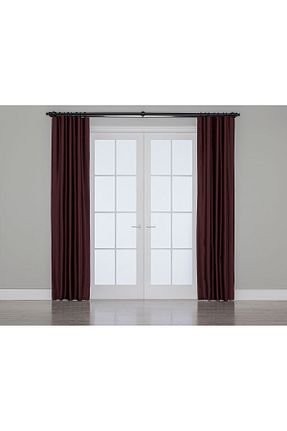 پرده زمینه زرشکی پلی استر Gauze Fabric Design - کد 194766197