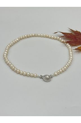 گردنبند مروارید سفید مروارید آب شیرین DURAN TAKI TASARIM - کد 876316398