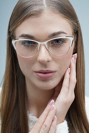 عینک محافظ نور آبی بژ زنانه شیشه LOOKUP - کد 853553341