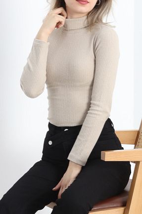 بادی طوسی زنانه یقه ماهیگیر Genel Markalar - کد 876518966