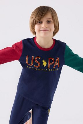 ست لباس راحتی سرمه ای بچه گانه چاپی U.S. Polo Assn. - کد 876350281