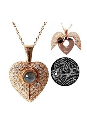 گردنبند نقره صورتی زنانه 925 عیار vogutima jewelery&silver by timuçin mavili - کد 410792338