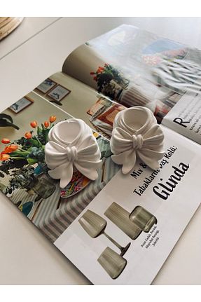 شمعدان و شمع گیر سفید Beton Louve Store - کد 876437458