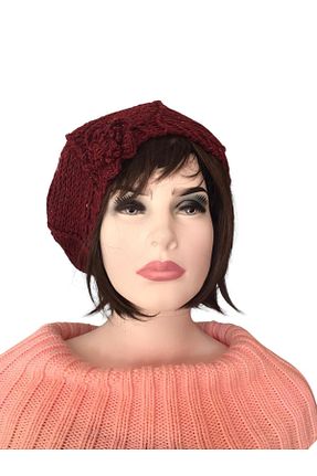 کلاه زرشکی زنانه پشمی mothersdid - کد 876437326
