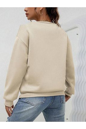 سوئیشرت بژ زنانه چاپی Cosmo Style - کد 876448820