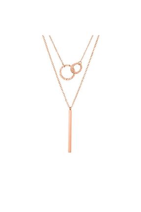 گردنبند نقره صورتی زنانه 925 عیار Ricco Jewellery - کد 801895391