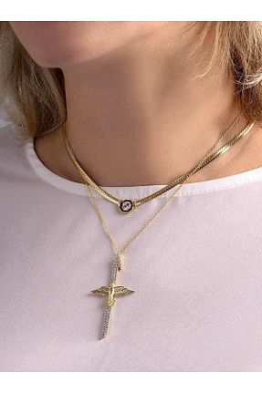 گردنبند نقره طلائی زنانه 925 عیار Ricco Jewellery - کد 835273146