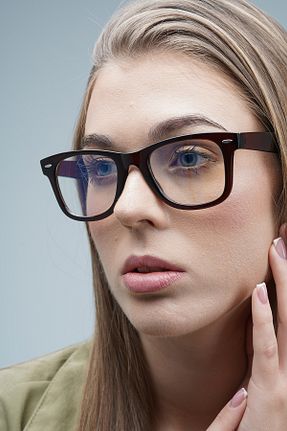 عینک محافظ نور آبی قهوه ای زنانه شیشه LOOKUP - کد 869683311
