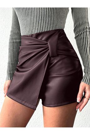 شلوارک و برمودا زرشکی زنانه فاق بلند SERBA - کد 876525232
