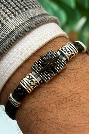 دستبند جواهر رنگی مردانه زیرکن cheetah quality - کد 876785479