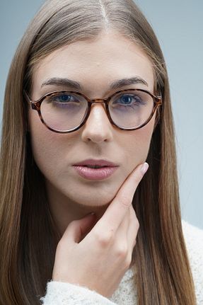 عینک محافظ نور آبی قهوه ای زنانه شیشه LOOKUP - کد 876785813