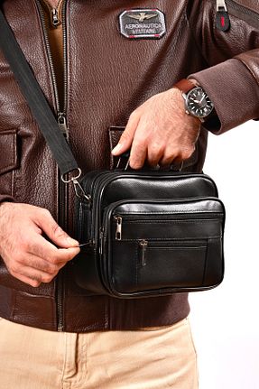 کیف دستی مشکی مردانه ابعاد کوچک CüzCan - کد 868678031