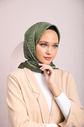 روسری خاکی پنبه پلی استر lamella - کد 876577694