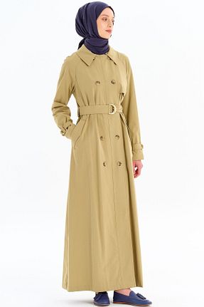 ترنچکت حجاب سبز زنانه پنبه پلی استر Tuğba - کد 876607694