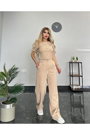 ست بالاتنه و پائین تنه بژ زنانه جین Genel Markalar - کد 876650923