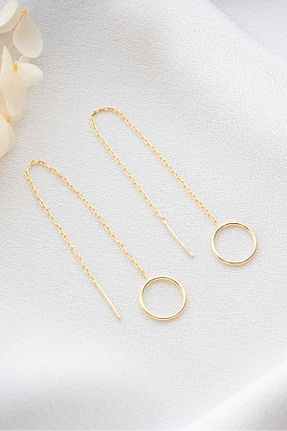 گوشواره نقره طلائی زنانه 925 عیار MIDDLEMIST - کد 876514639