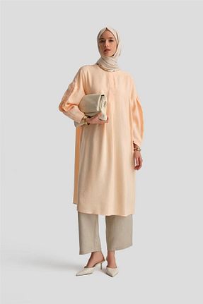 تونیک حجاب نارنجی زنانه پلی استر Armine - کد 871256018