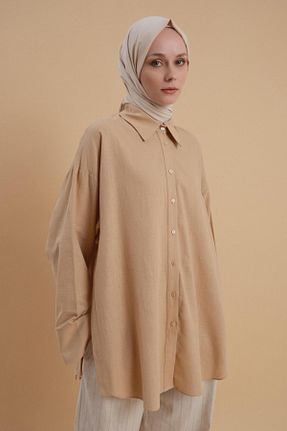 تونیک حجاب بژ زنانه بافتنی Armine - کد 871255850