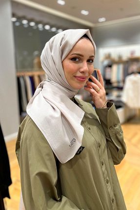 شال طوسی زنانه پنبه ای Armine - کد 855986539