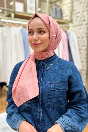 شال صورتی زنانه پنبه ای Armine - کد 856013589