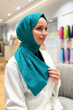 شال فیروزه ای زنانه پنبه ای Armine - کد 856013590