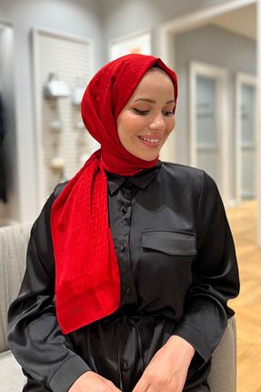 شال قرمز زنانه پنبه ای Armine - کد 856013623