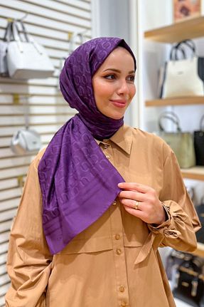 شال بنفش زنانه پنبه ای Armine - کد 856013574