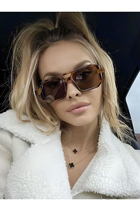 عینک آفتابی قهوه ای زنانه UV400 REN EYEWEAR - کد 648027524