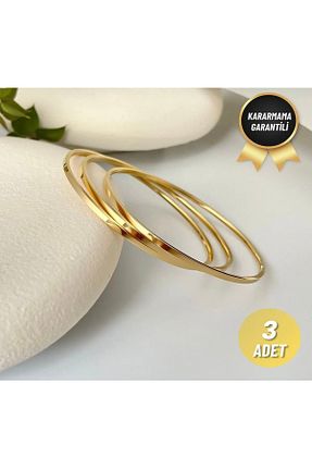 دستبند استیل (فولاد) طلائی زنانه استیل (فولاد) İthal - کد 876751632