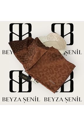 شال قهوه ای زنانه ویسکون Invee - کد 876751366