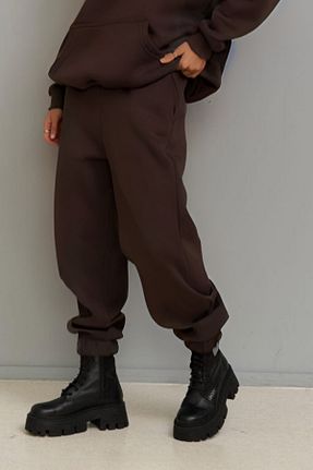 شلوار کرمگن قهوه ای زنانه اورسایز YAKAMEL - کد 876789337