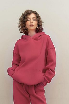 سوئیشرت بنفش زنانه ساده YAKAMEL - کد 876817311