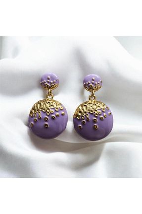 گوشواره جواهر بنفش میخ Nilsu Jewellery Accessory - کد 876820358