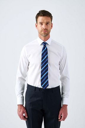 پیراهن سفید مردانه یقه کلاسیک Paşahan - کد 876820223