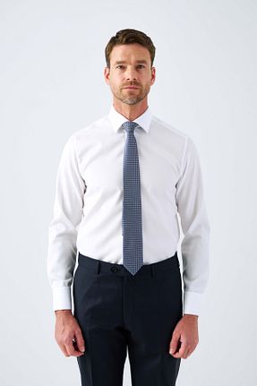 پیراهن سفید مردانه رگولار Paşahan - کد 876824387