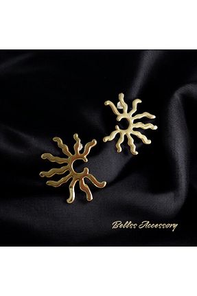 گوشواره استیل (فولاد) طلائی زنانه استیل (فولاد) bellss accessory - کد 876834127