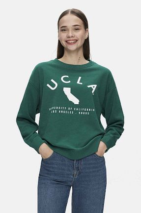 سوئیشرت سبز زنانه چاپی Ucla - کد 49613451