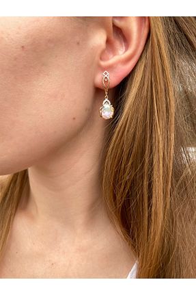 گوشواره استیل (فولاد) طلائی زنانه استیل ضد زنگ Hora - کد 876842862