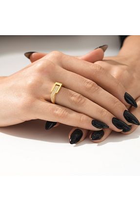 انگشتر نقره زرد زنانه زیرکن Akgül Silver - کد 876841098