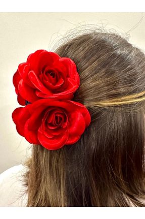گیره سر قرمز زنانه ساتن alsaccessories - کد 876850305