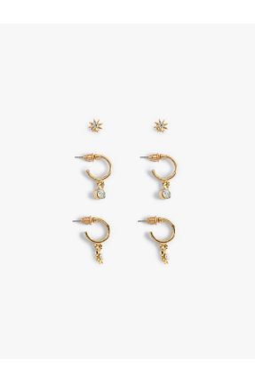 گوشواره جواهر طلائی فلزی Koton - کد 876868877