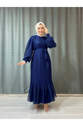 لباس حجاب سرمه ای زنانه رگولار Genel Markalar - کد 666045834