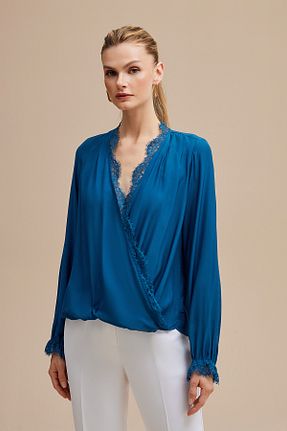بلوز آبی زنانه ساده Naramaxx - کد 876875429