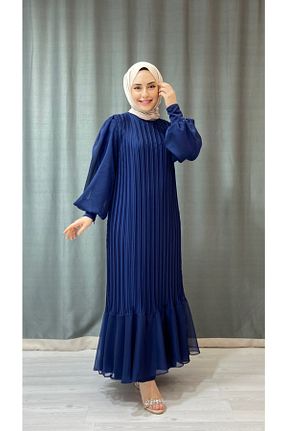 لباس حجاب سرمه ای زنانه رگولار Genel Markalar - کد 666045834